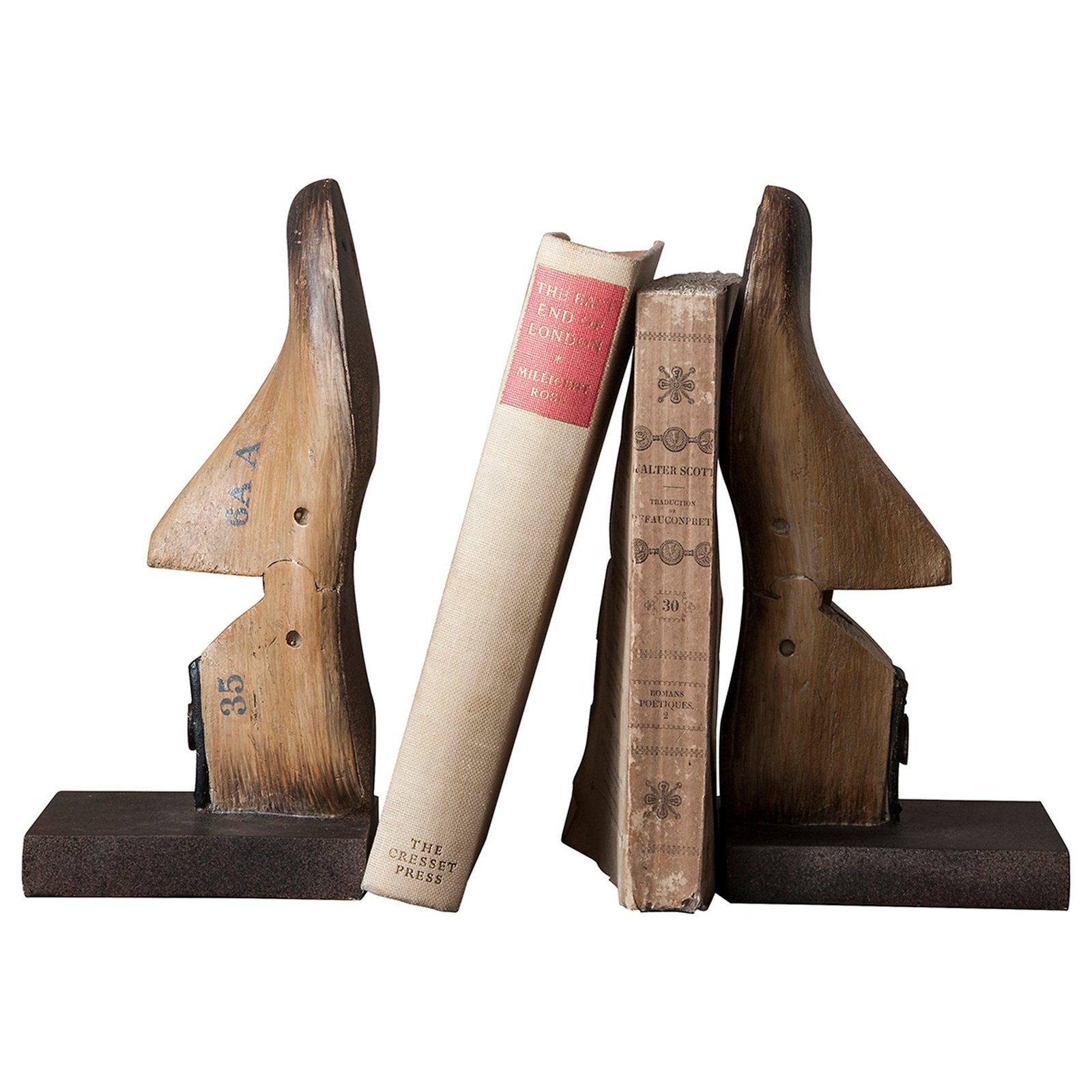 Upcycled Vintage Shoe Stretcher Bookends