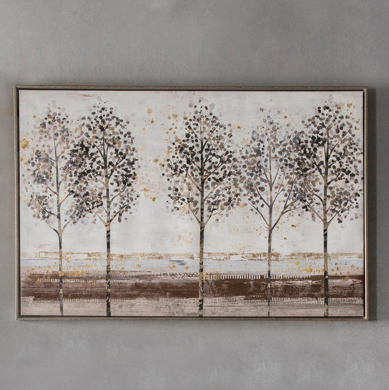 Avenue Framed Art 925 x 625mm - Trees in Soft Light
