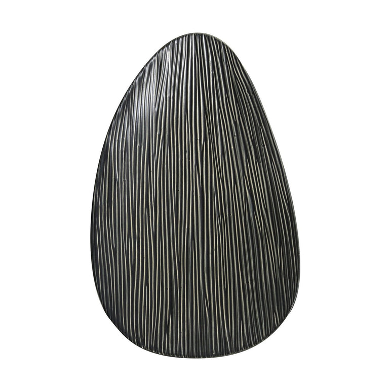 Ushiua Glazed Stoneware Platter - Asymmetric Shape - Textured Surface