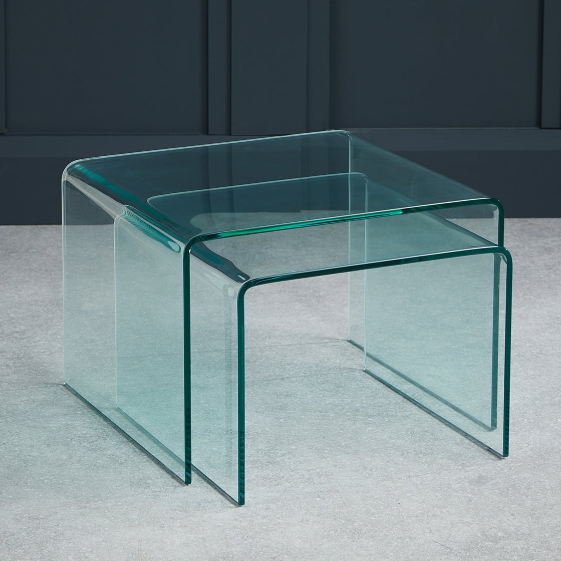 Azurro Glass Nest Of 2 Tables
