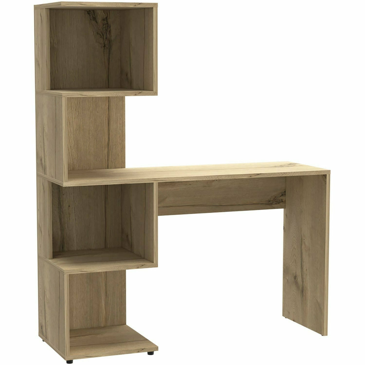 Brooklyn Desk With Tall Shelving Unit Right Side