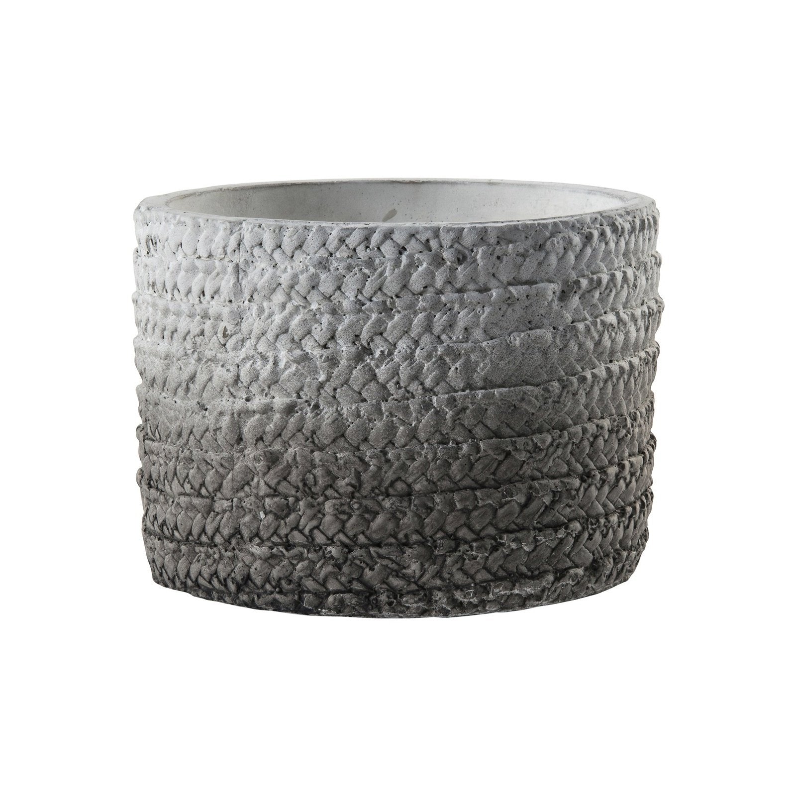 Bako Textured Cement Pot - Grey Ombre Effect