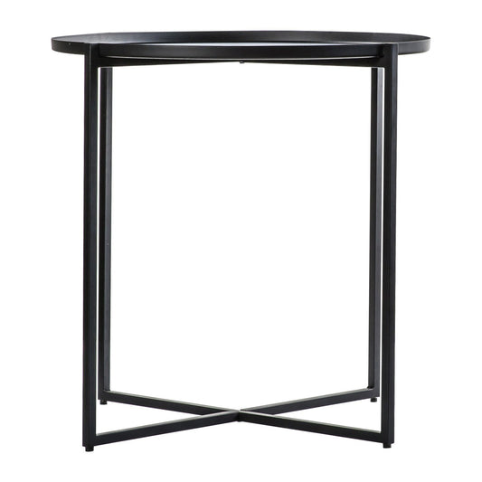 Dynasty Black Coffee Table - Tray-Style Top - Quality Metal Coffee Table