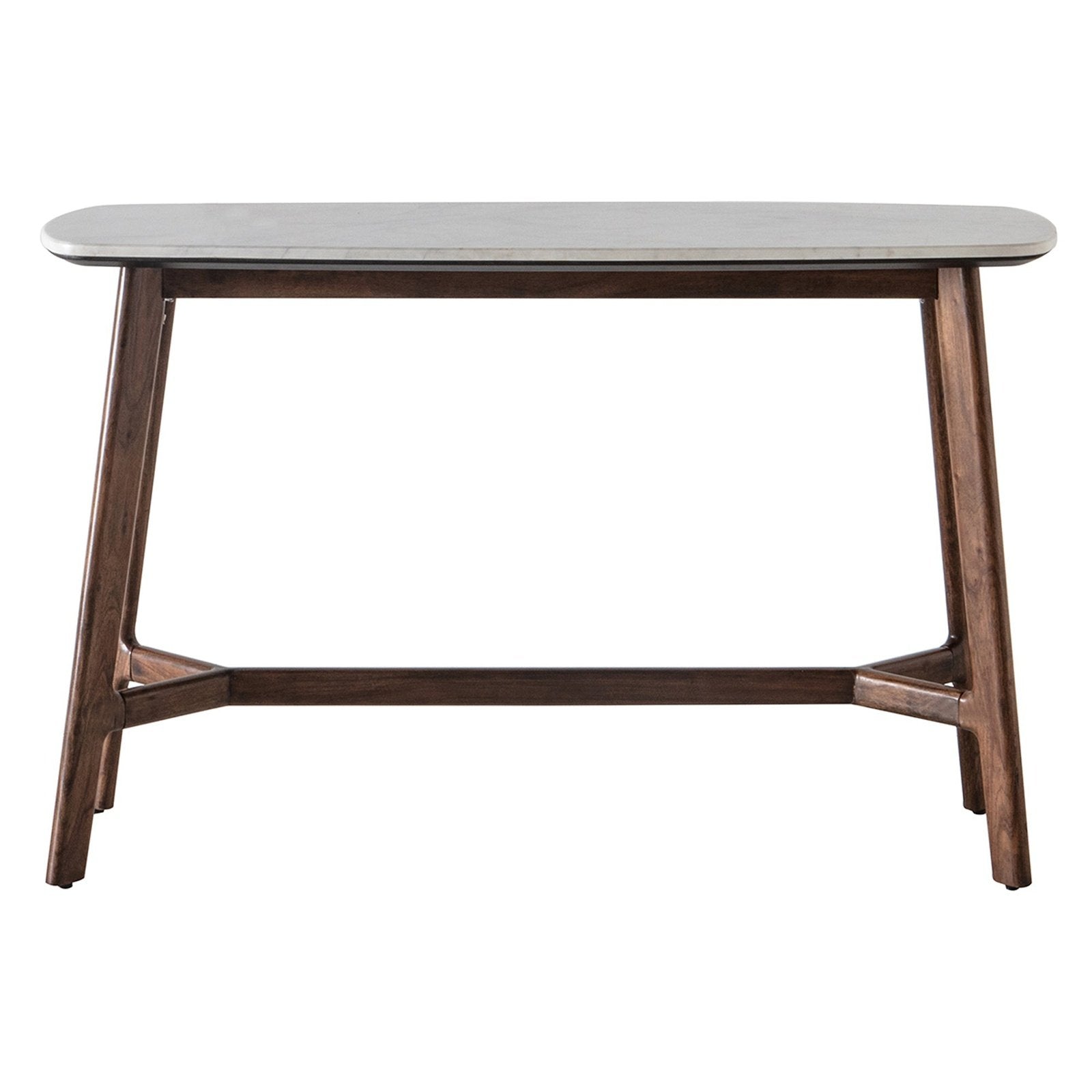 Cabrera Console Table - White Marble Top - Acacia Wood Legs