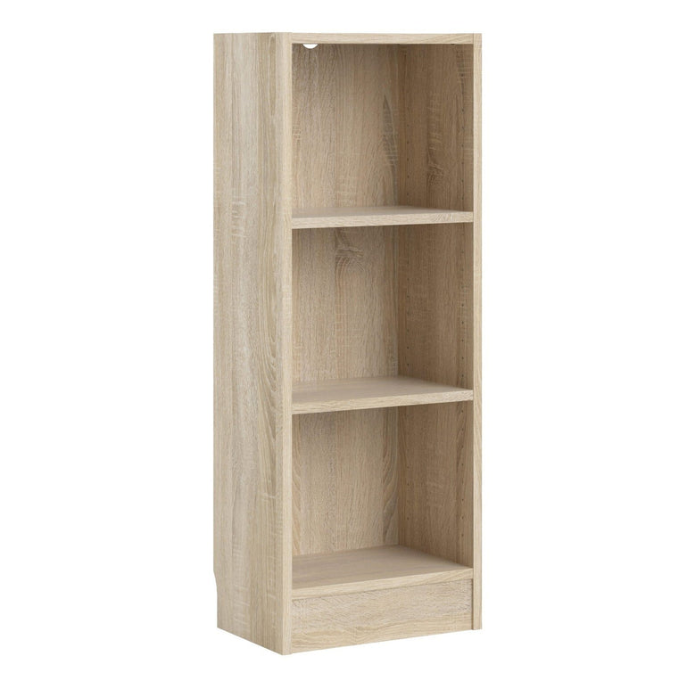 Basic Low Narrow Bookcase 2 Shelves