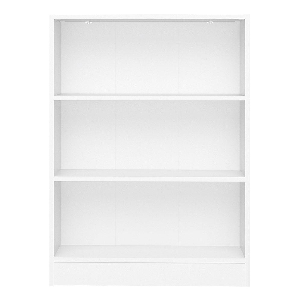 Basic Low Wide Bookcase 3 Shelves