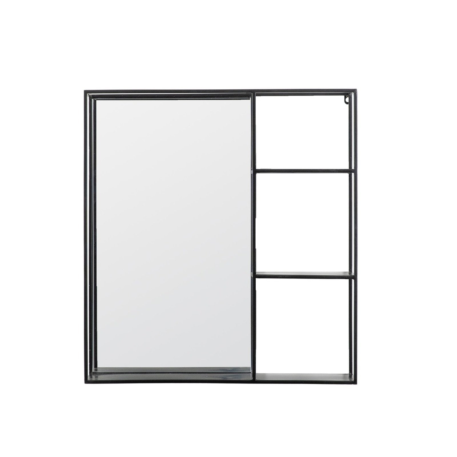 Aura 3-Tier Mirror Shelf in Black