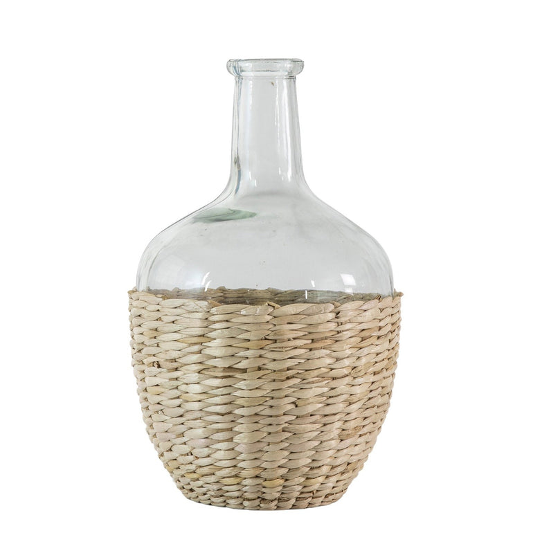 Handwoven Basket Bottle Vase