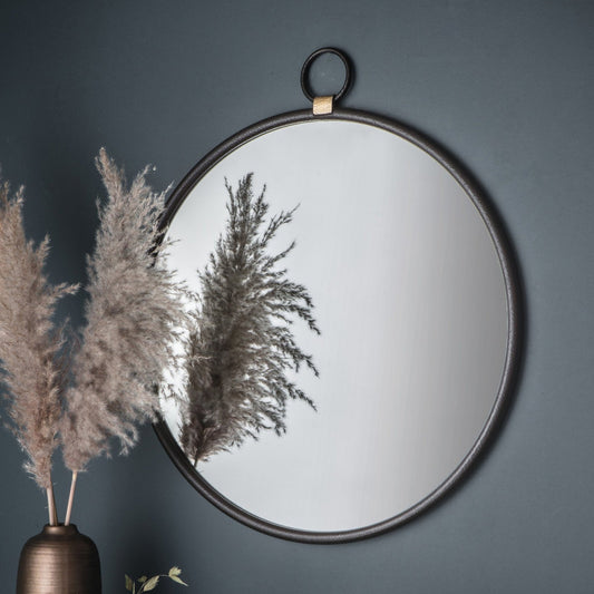 Bayville Round Mirror with Ring Hook