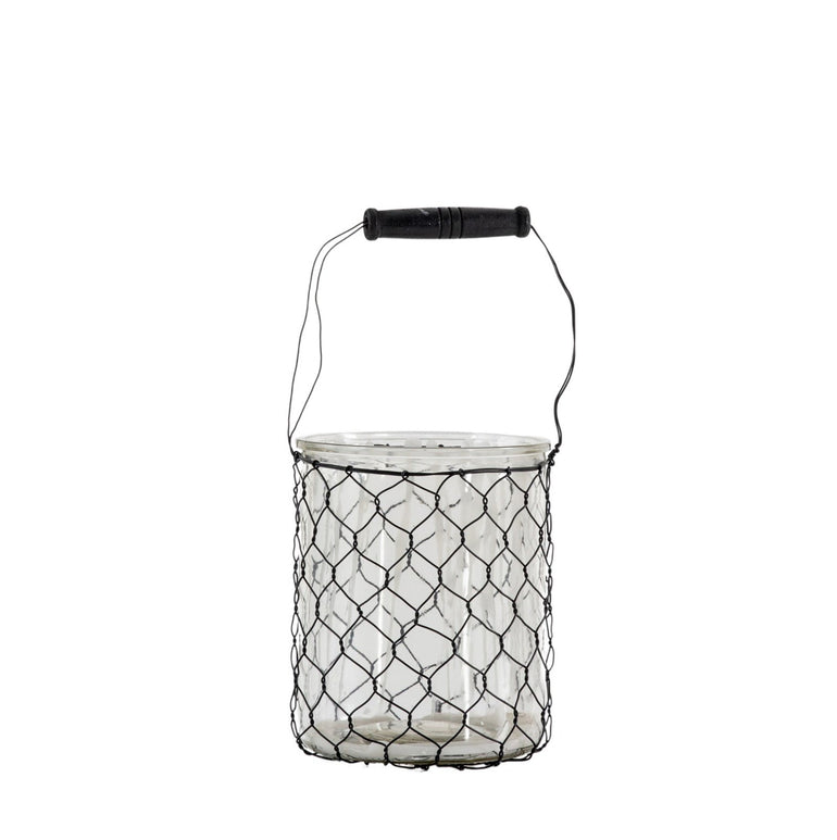 Highbury Lantern - Handmade Basket - Wire Frame & Handle