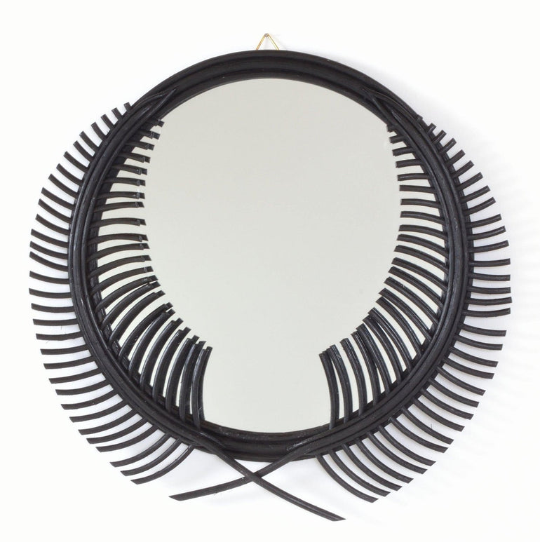 Black Laurel Wreath Mirror