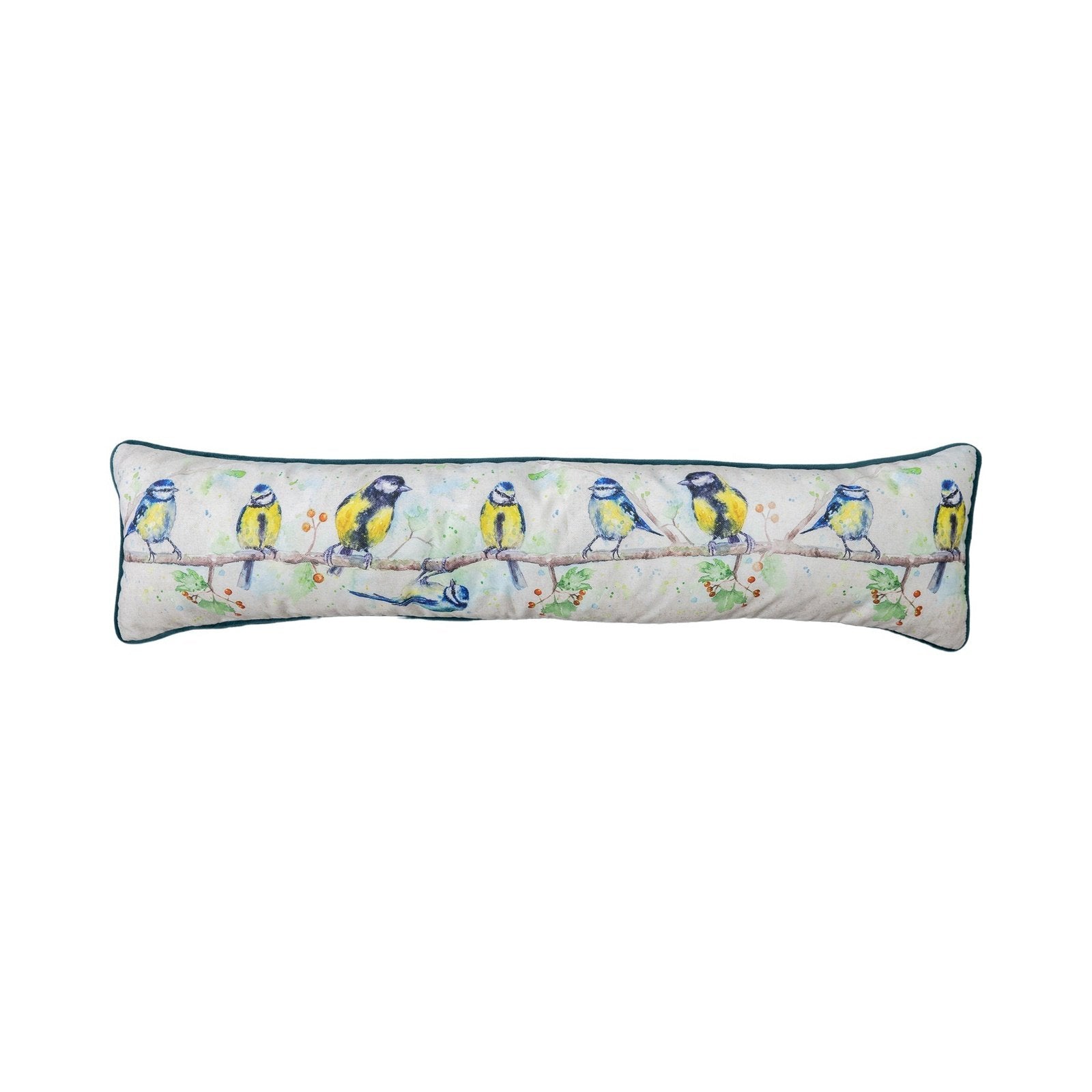 Blue Tits Mink Watercolour Draught Excluder 90cm