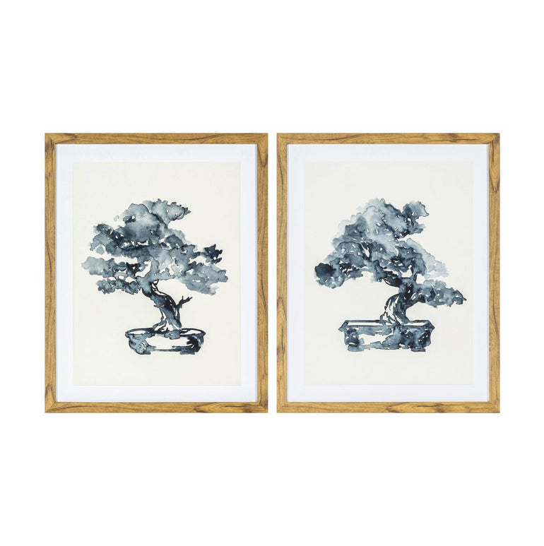 Bonsai Ink Abstract Studies Framed Art Set of 2