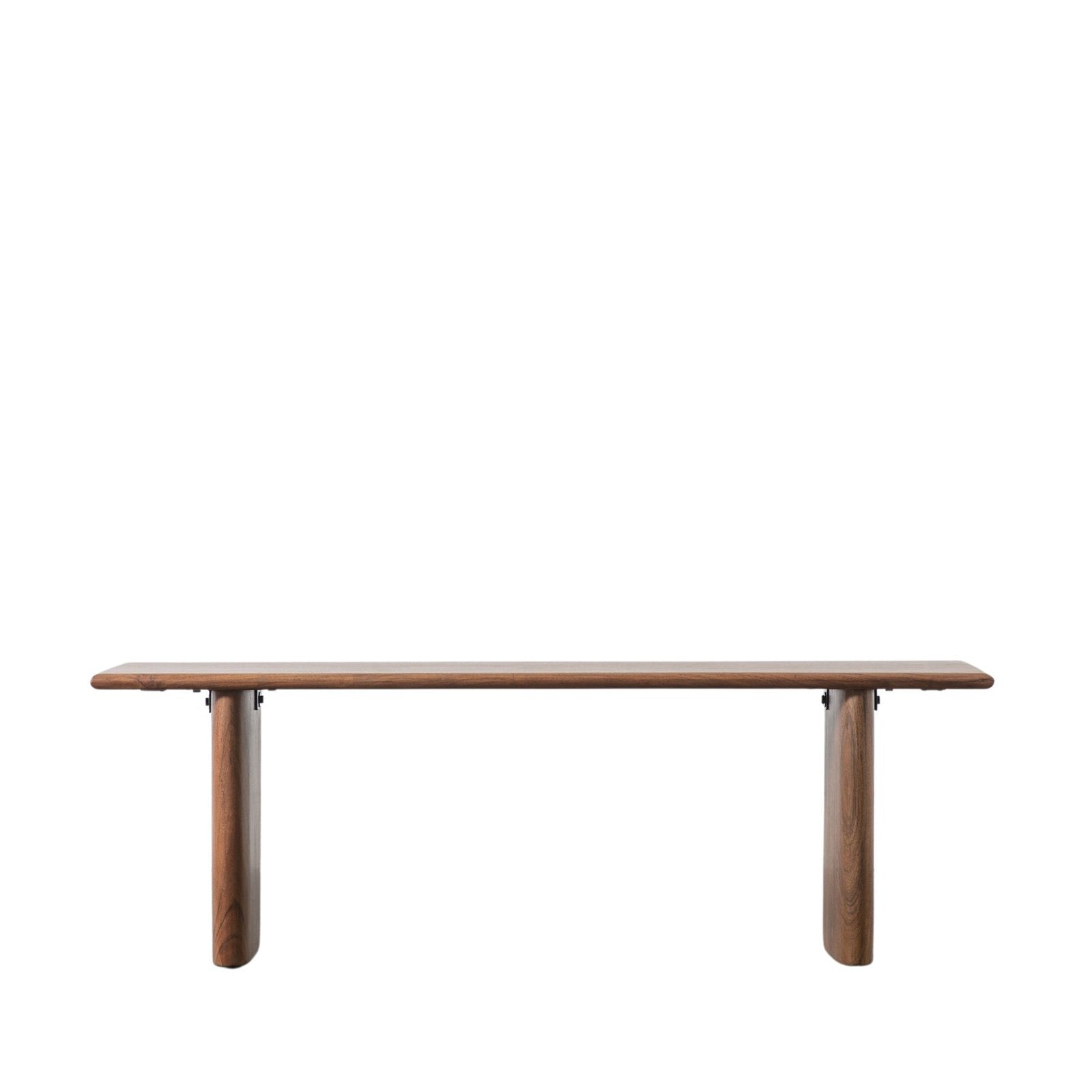 Cashmere Dining Bench - Solid Acacia Wood & Iron - Warm Natural Finish - Modern Rustic Style