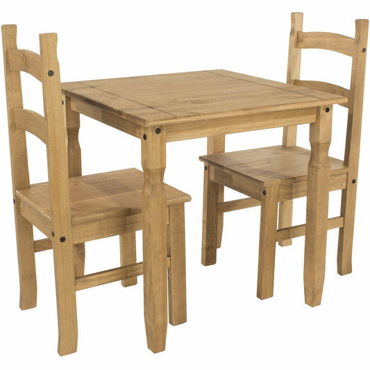 Corona Classic square dining table & 2 chair SET