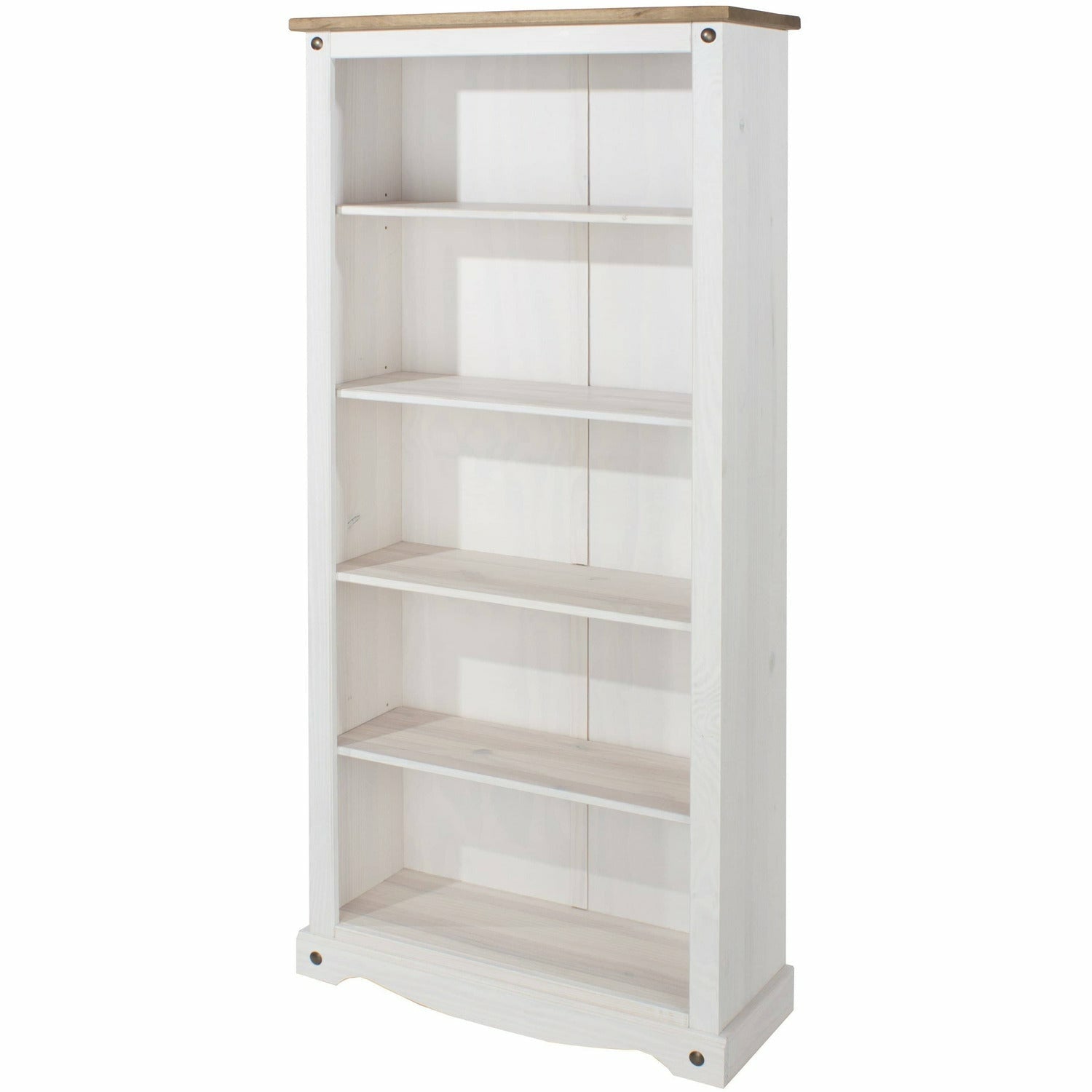 Corona White Tall Bookcase With 4 Open Shelves