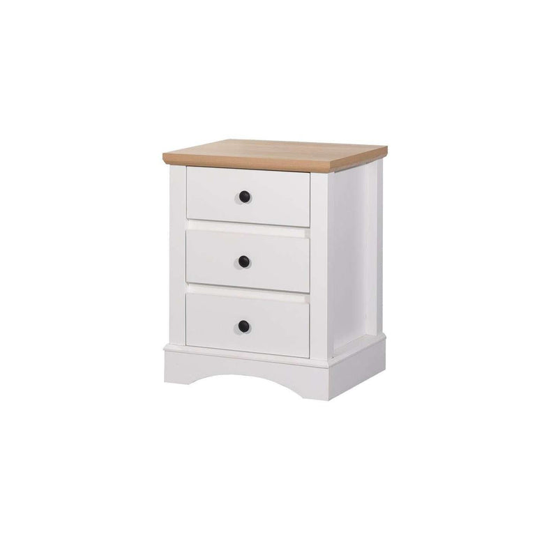 Carden British Country Style Nightstand with 3 Drawers