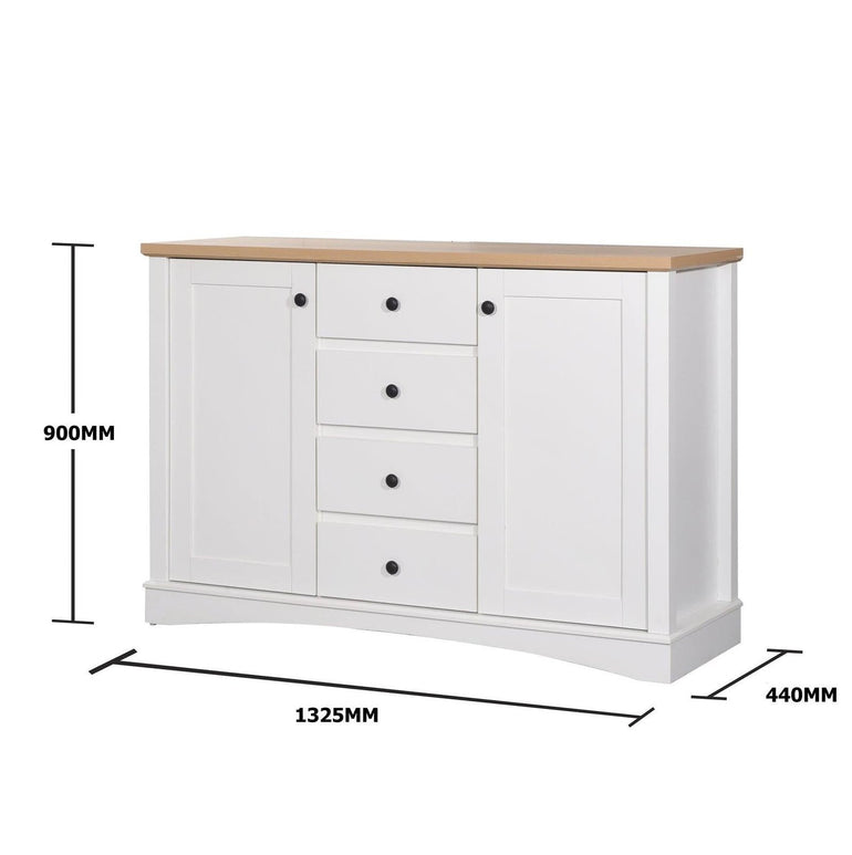 Carden British Country Style Sideboard with 2 Doors & 3 Drawers