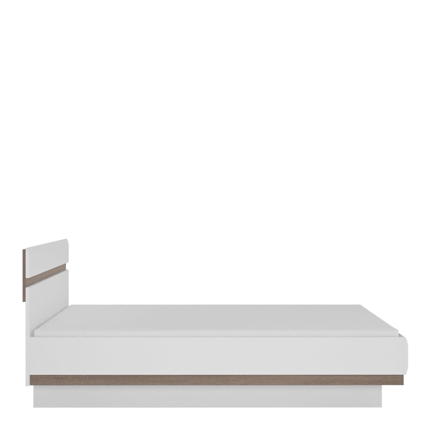 Chelsea Bed frame in White with Oak Trim