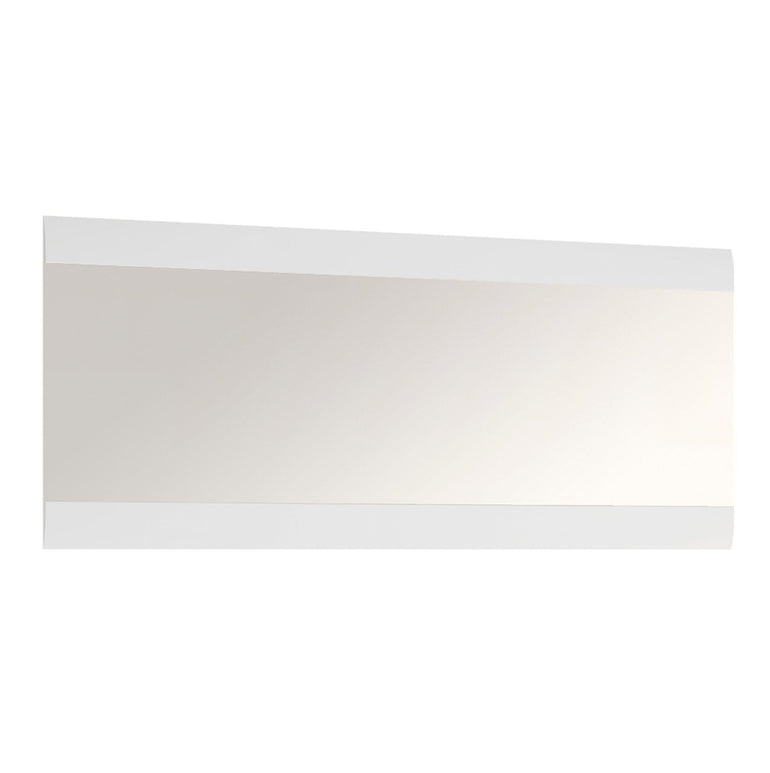Chelsea Wall Mirror in White with Oak Trim