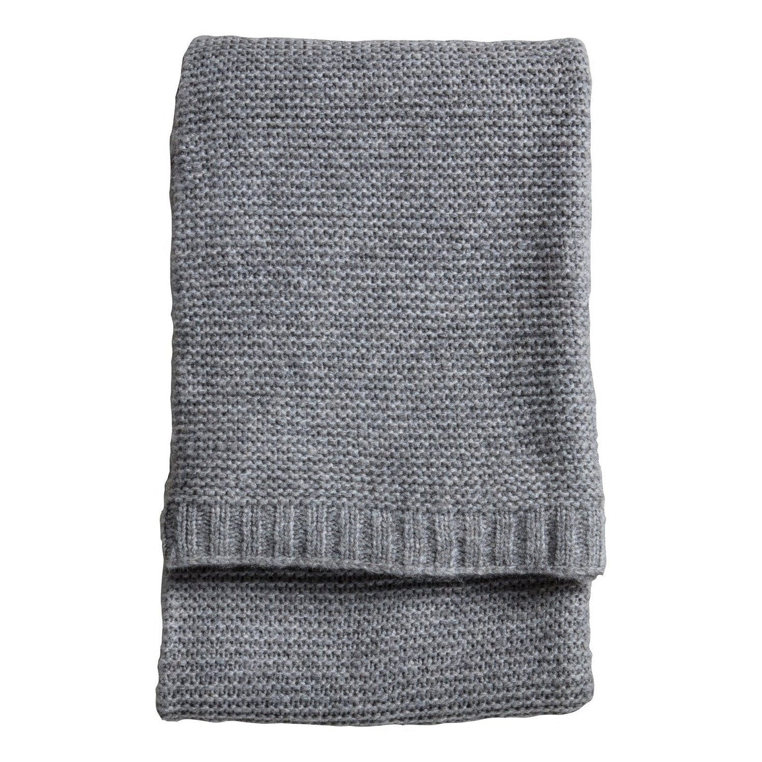 Chunky Knitted Throw Grey