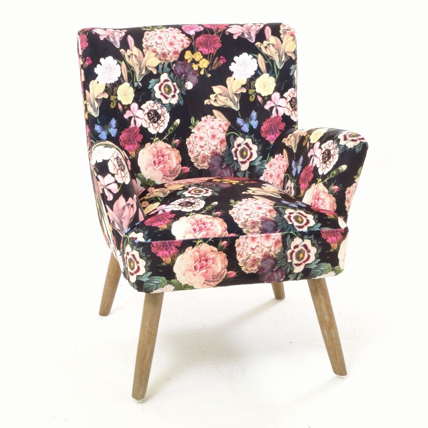 Cromarty Shannon Chair - Floral Velvet