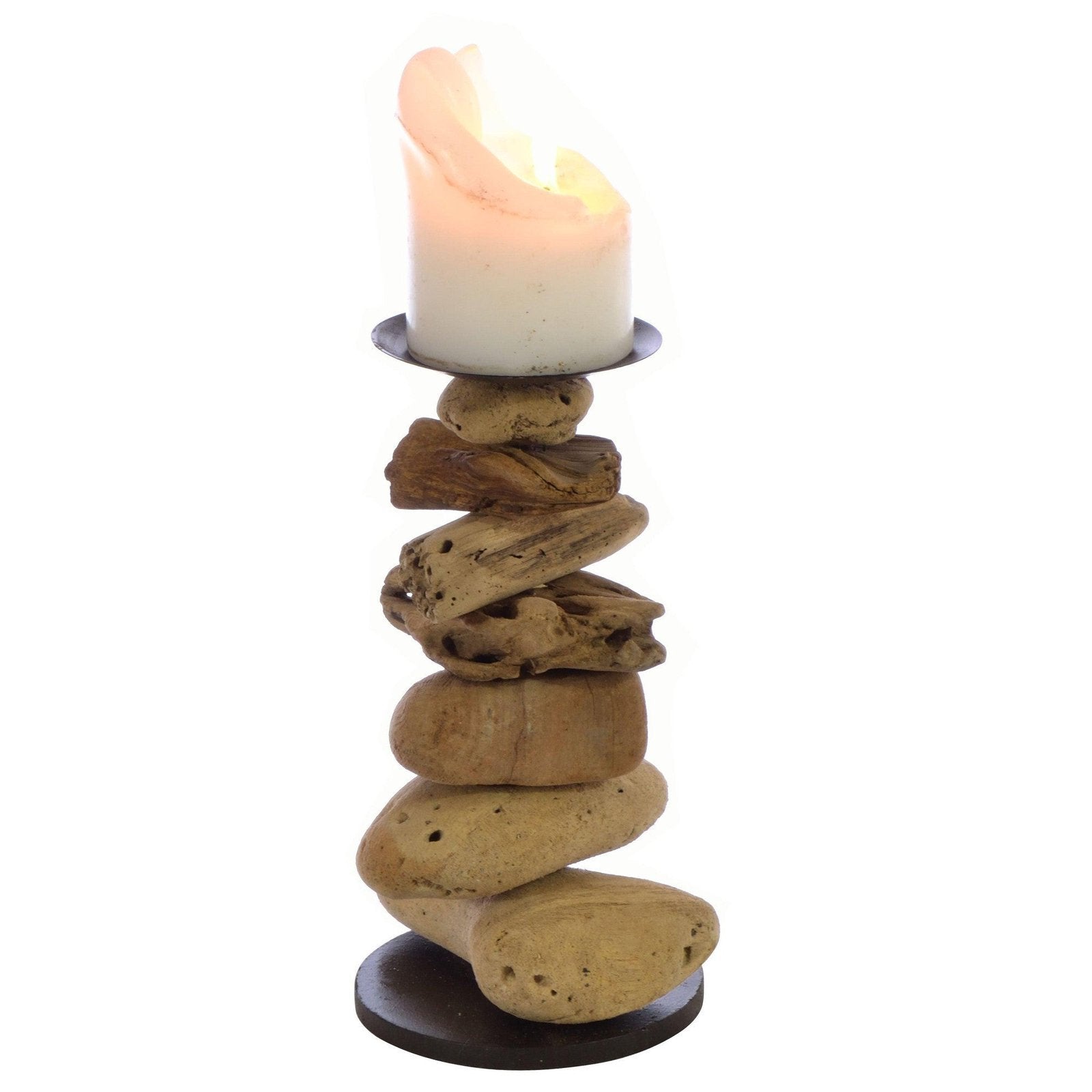 Driftwood Stacked Candle Stick