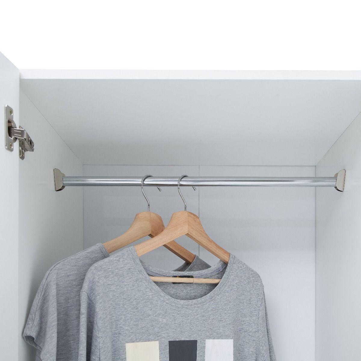 Essentials 2 Door Wardrobe with Hanging Rail