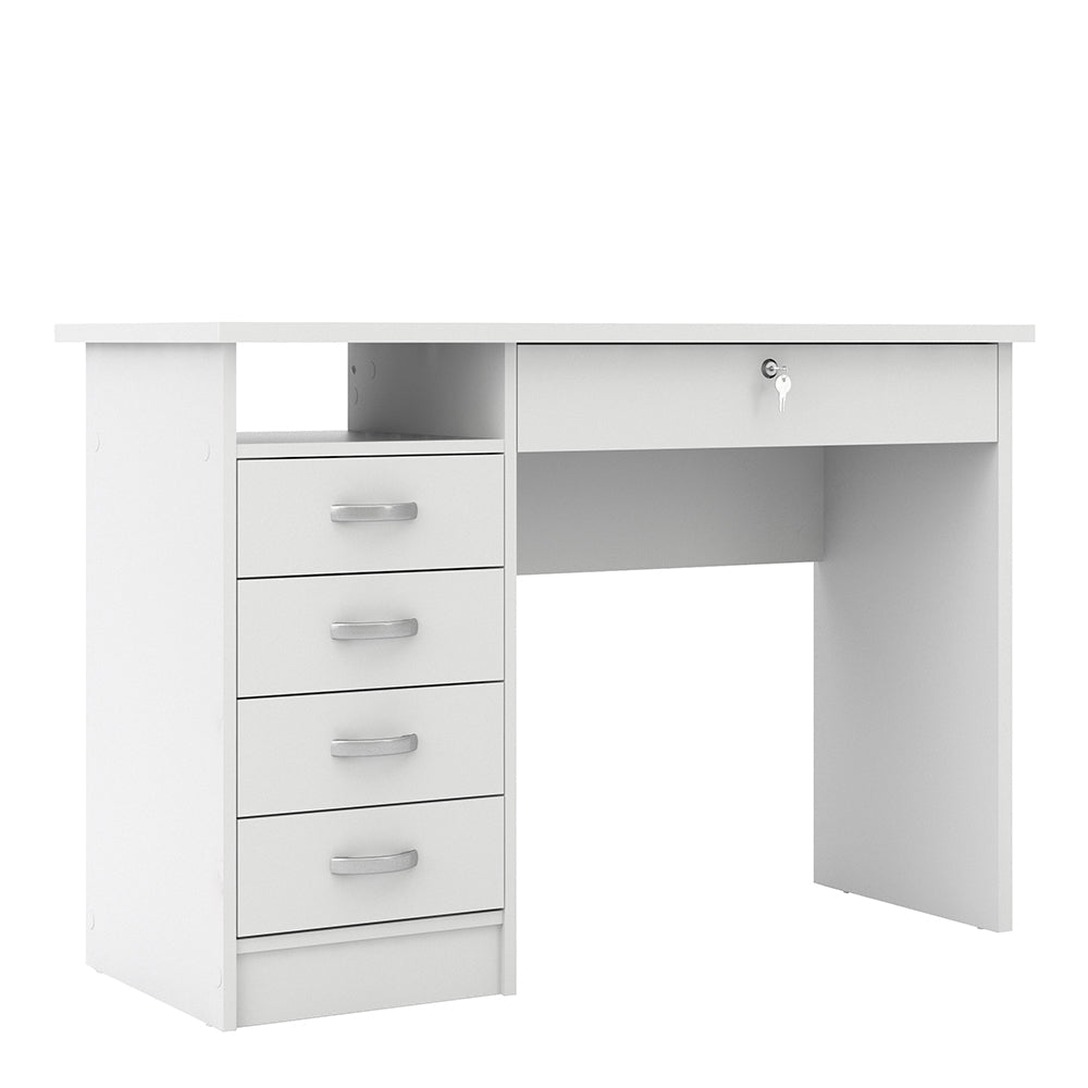 Function Plus Desk with 5 Drawers