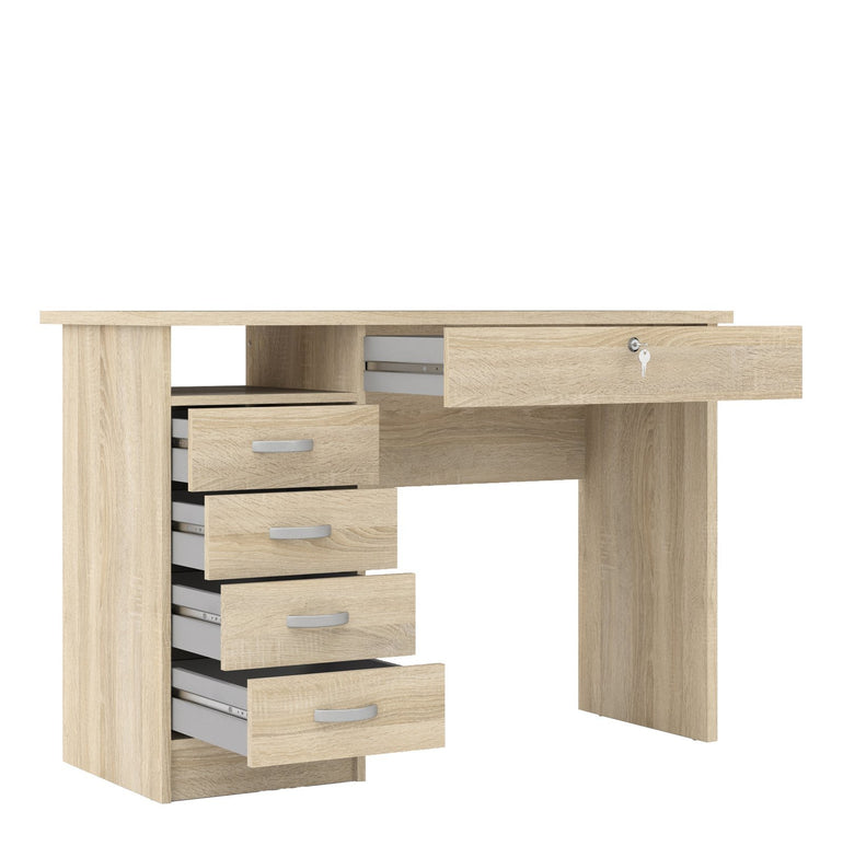 Function Plus Desk with 5 Drawers