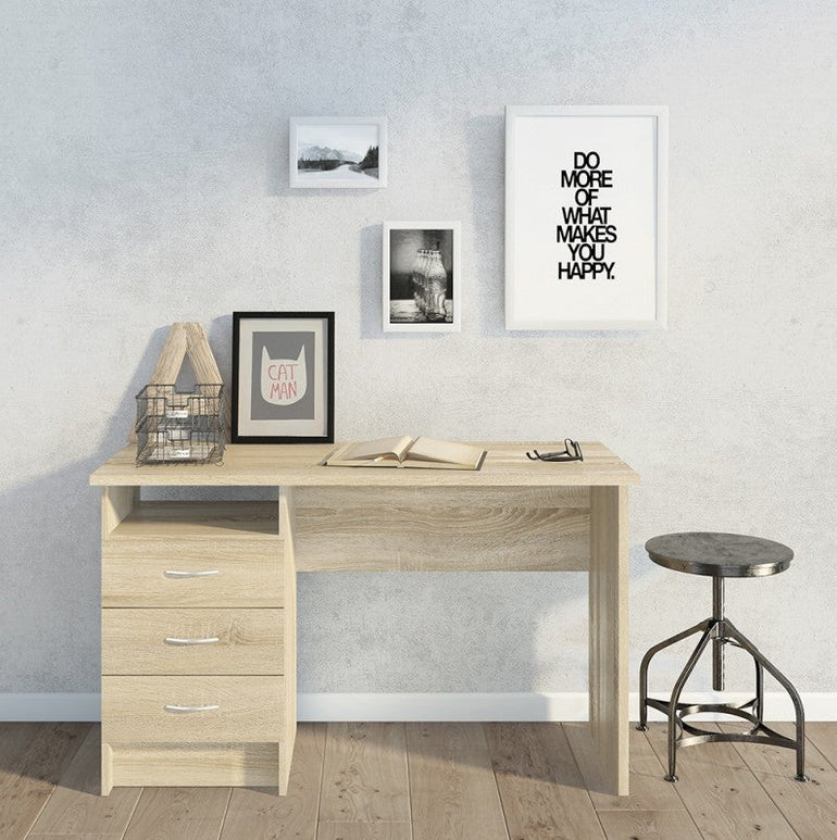 Function Plus Desk with 3 Drawers