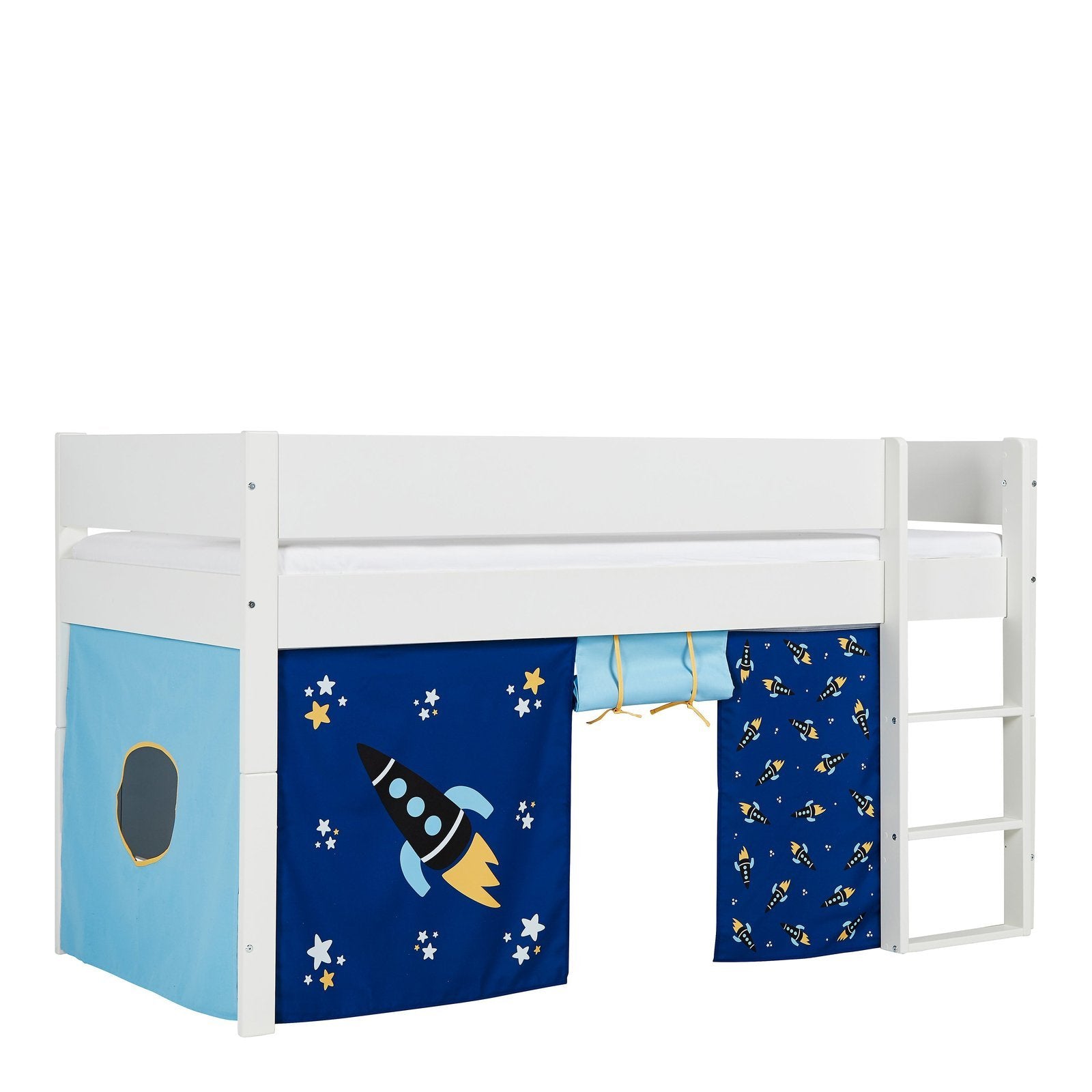 Huxie White Mid Sleeper with Safety Rail
