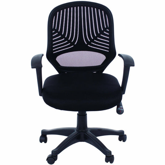 Loft Home Office Home Office Chair In Black Mesh Back, Black Fabric Seat & Black Base