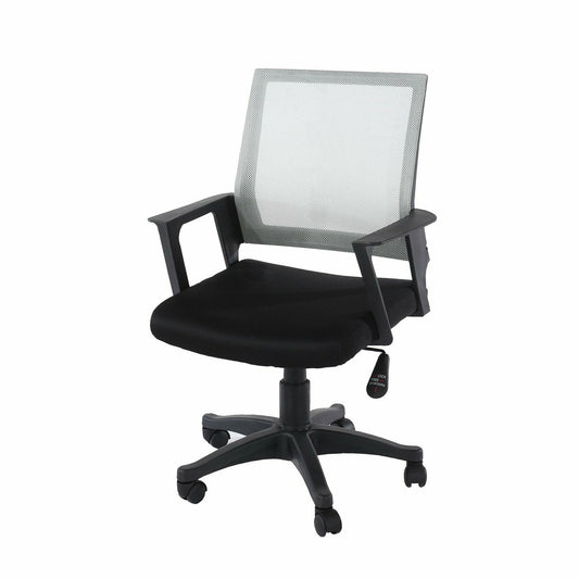 Loft Home Office chair in grey mesh back & black fabric seat & black base