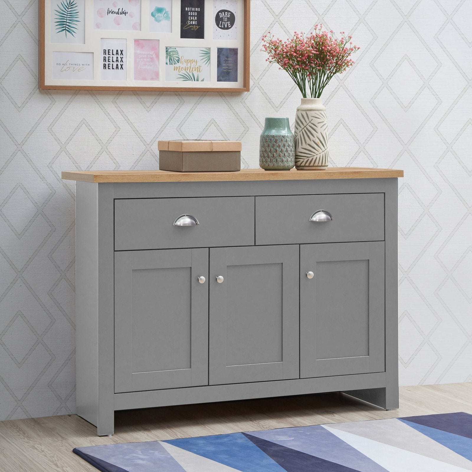 Lisbon Sideboard with 3 Doors & 2 Drawers