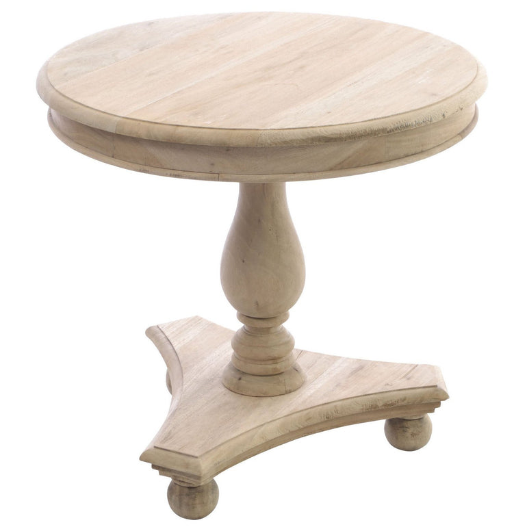 Low Round Wine Table with Bun Feet