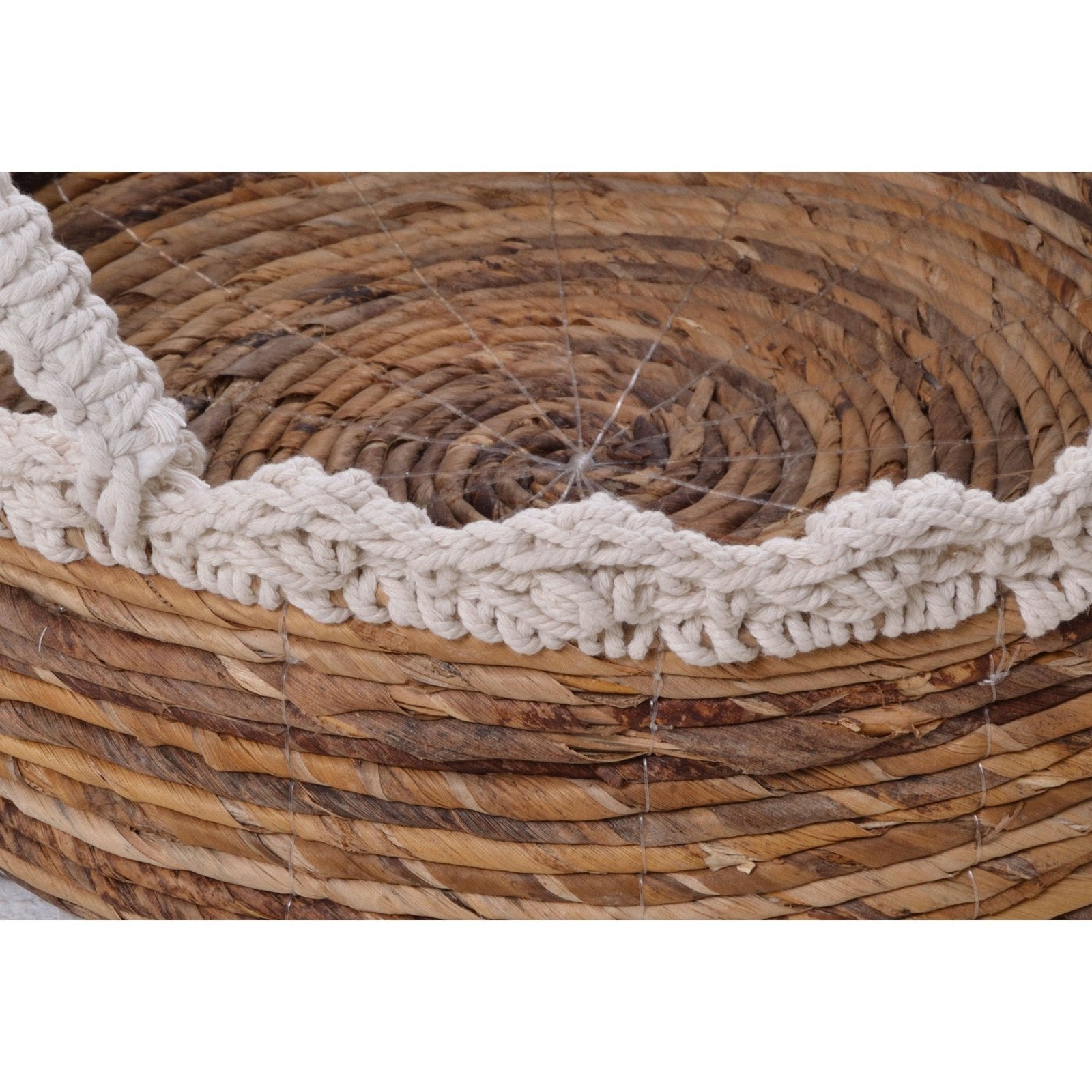 Low White Rimmed Basket