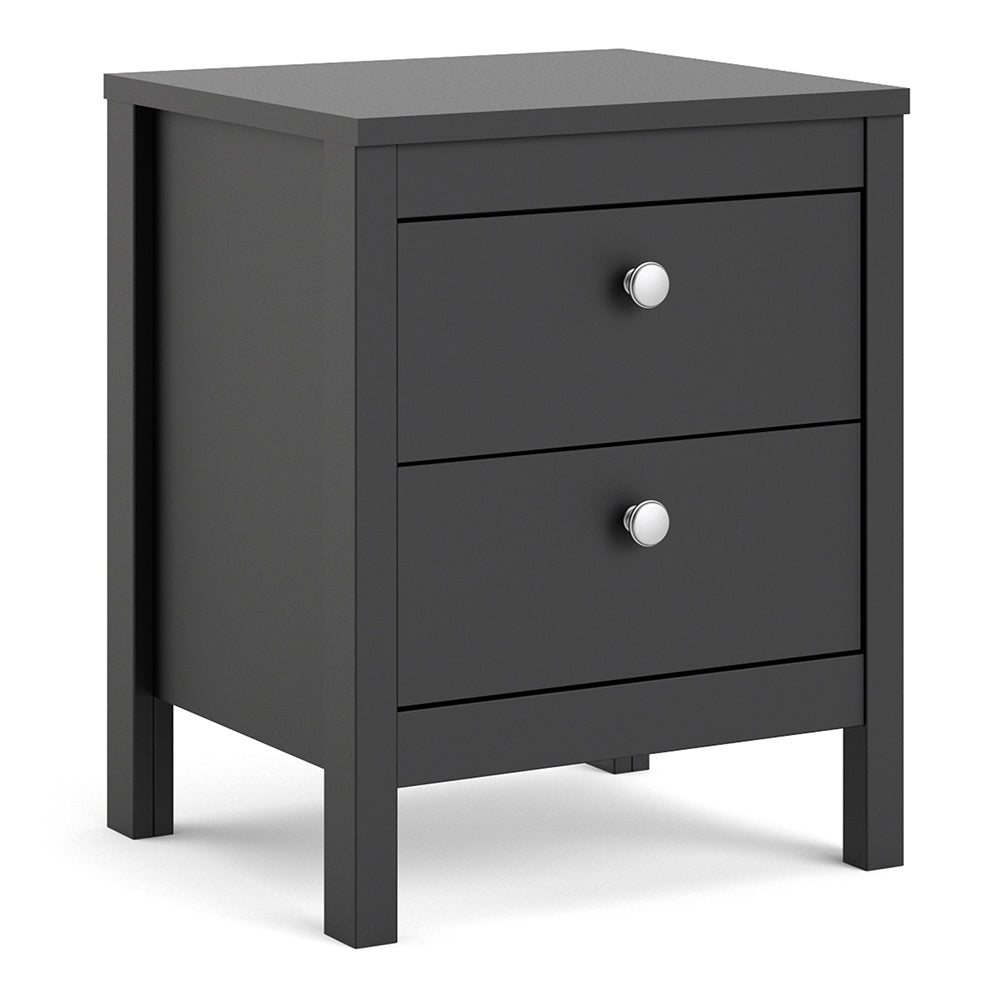 Madrid Bedside Table with 2 Drawers