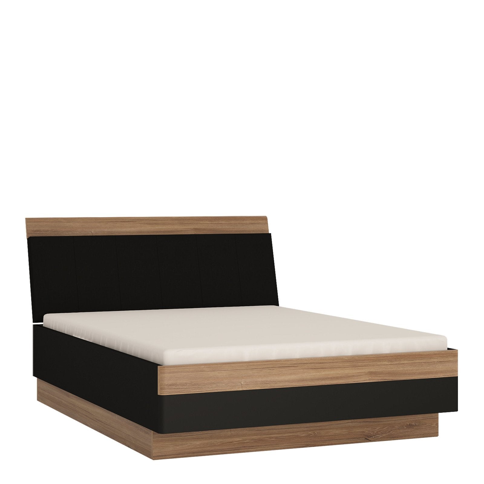 Monaco Bed in Stirling Oak with Matte Black Fronts