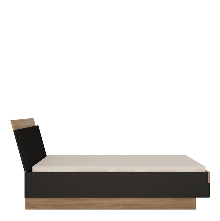 Monaco Bed in Stirling Oak with Matte Black Fronts