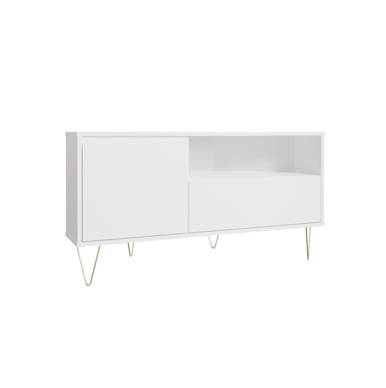 Monaco Corner TV Cabinet In White