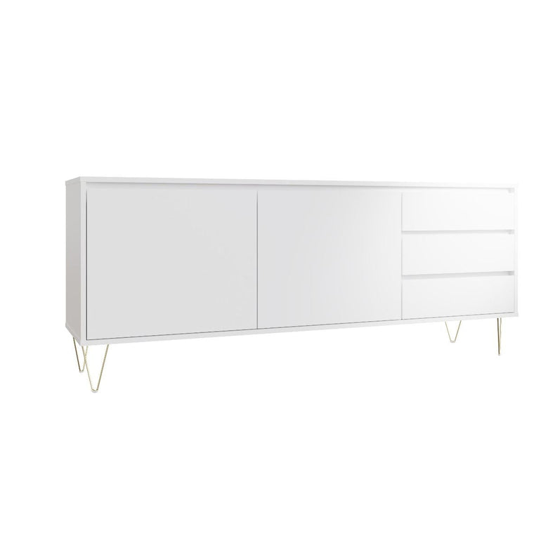 Monaco 2 Door 3 Drawer Sideboard Cabinet In White