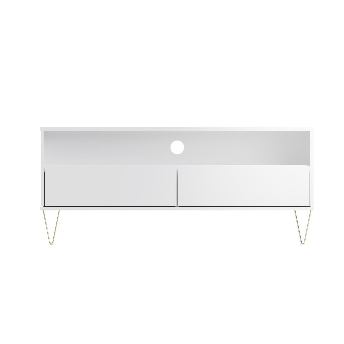 Monaco TV Cabinet With 2 Drawers In White