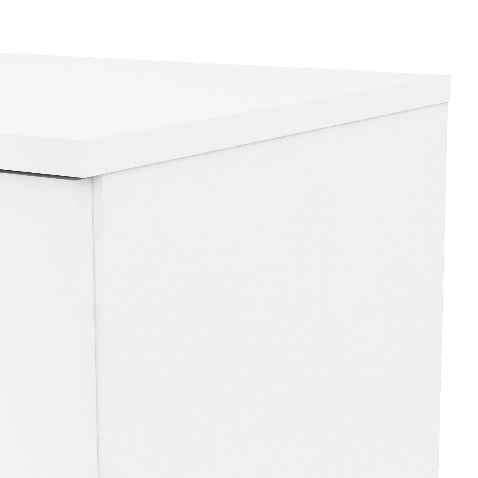 Naia Wardrobe with 3 Doors & 2 Drawers in High Gloss White