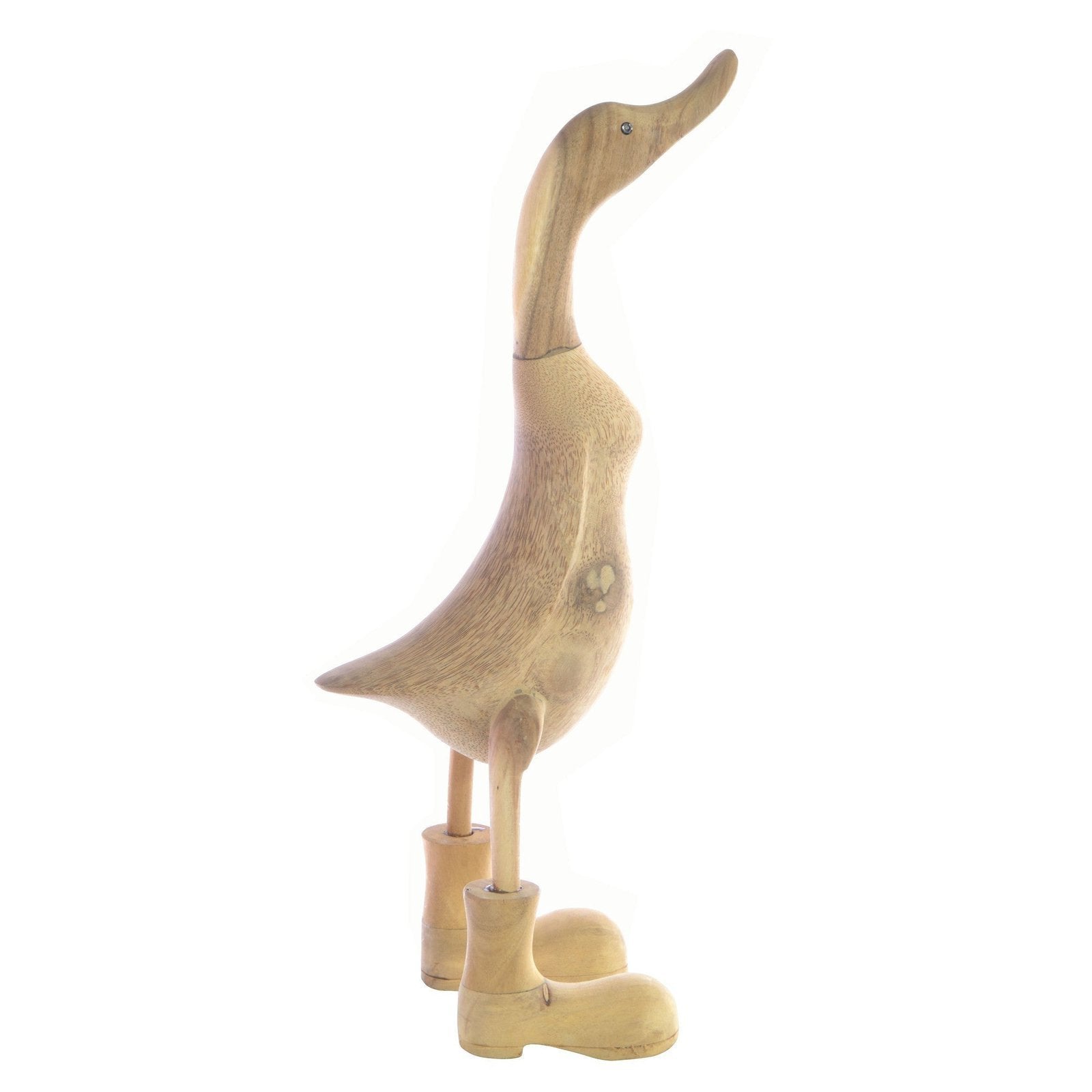 Natural Wooden Duck with Boots