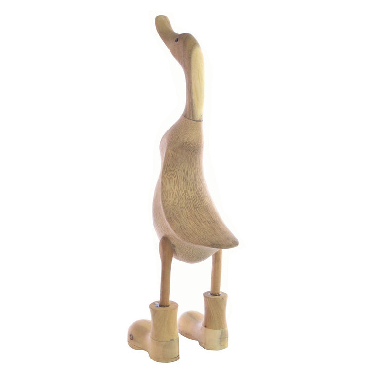 Natural Wooden Duck with Boots