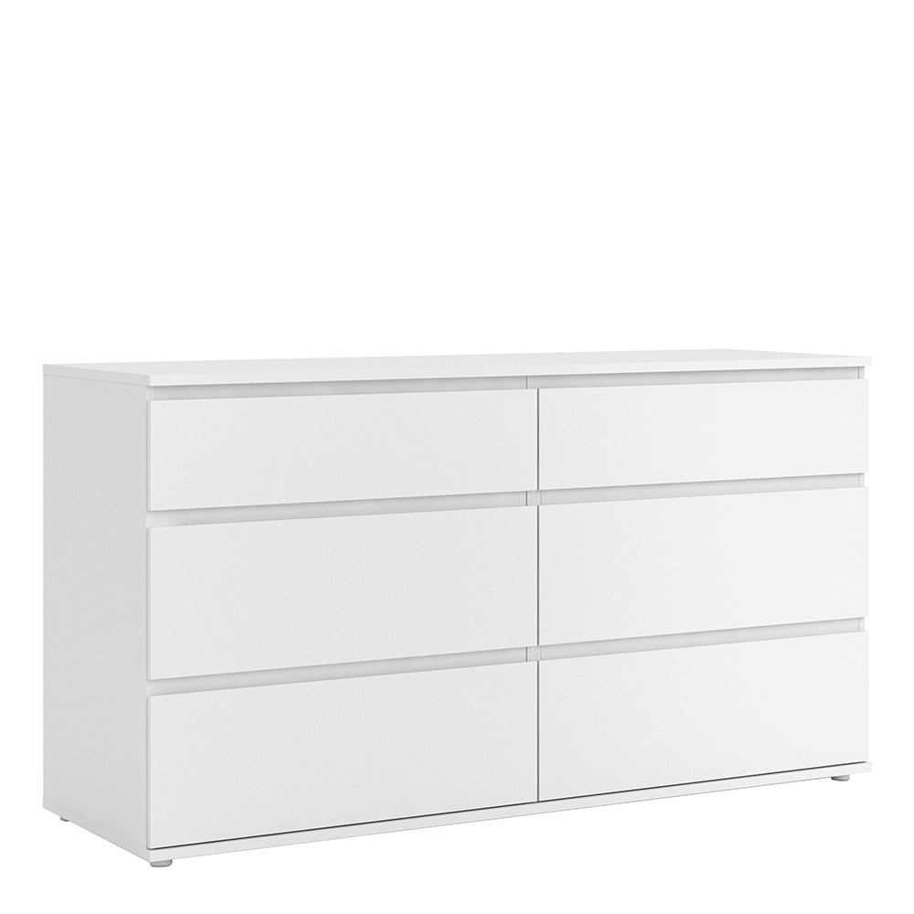 Nova Wide Chest of 6 Drawers 3+3