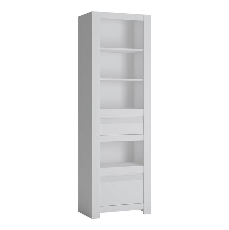 Novi 2 Drawer Bookcase in Alpine White