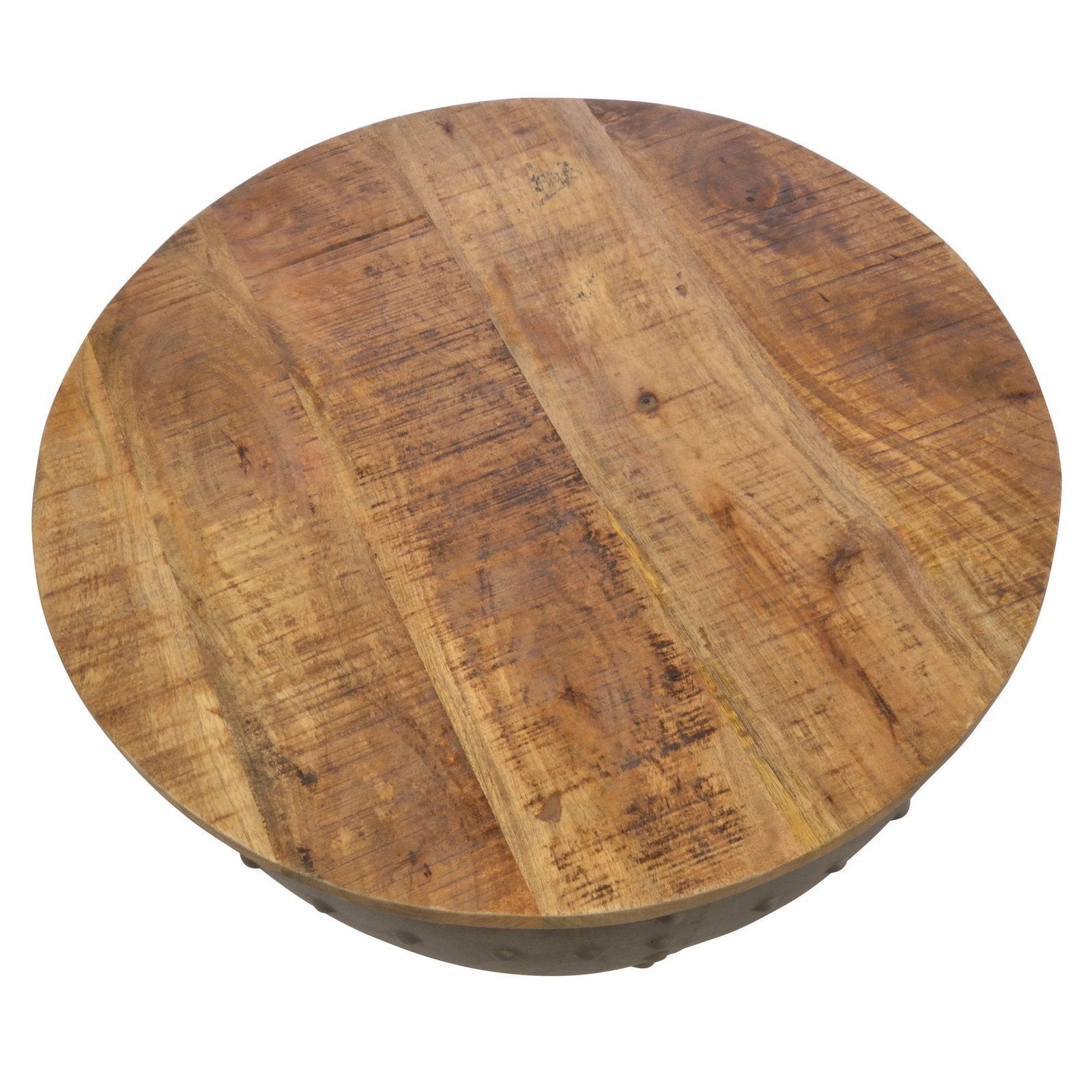 Old Empire Round Storage Coffee Table