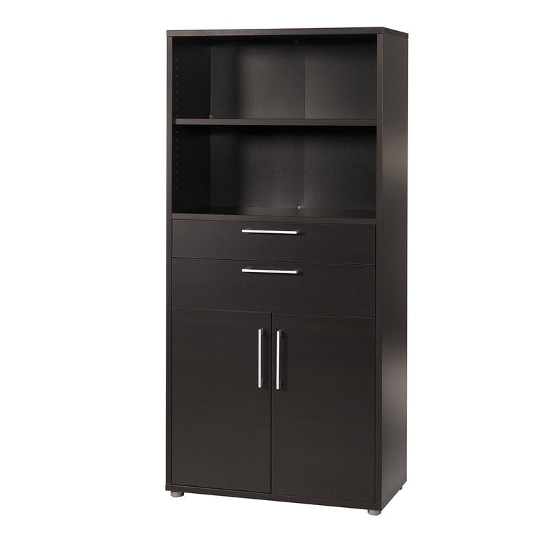 Prima 3 Shelf Bookcase with 2 Drawers & 2 Doors